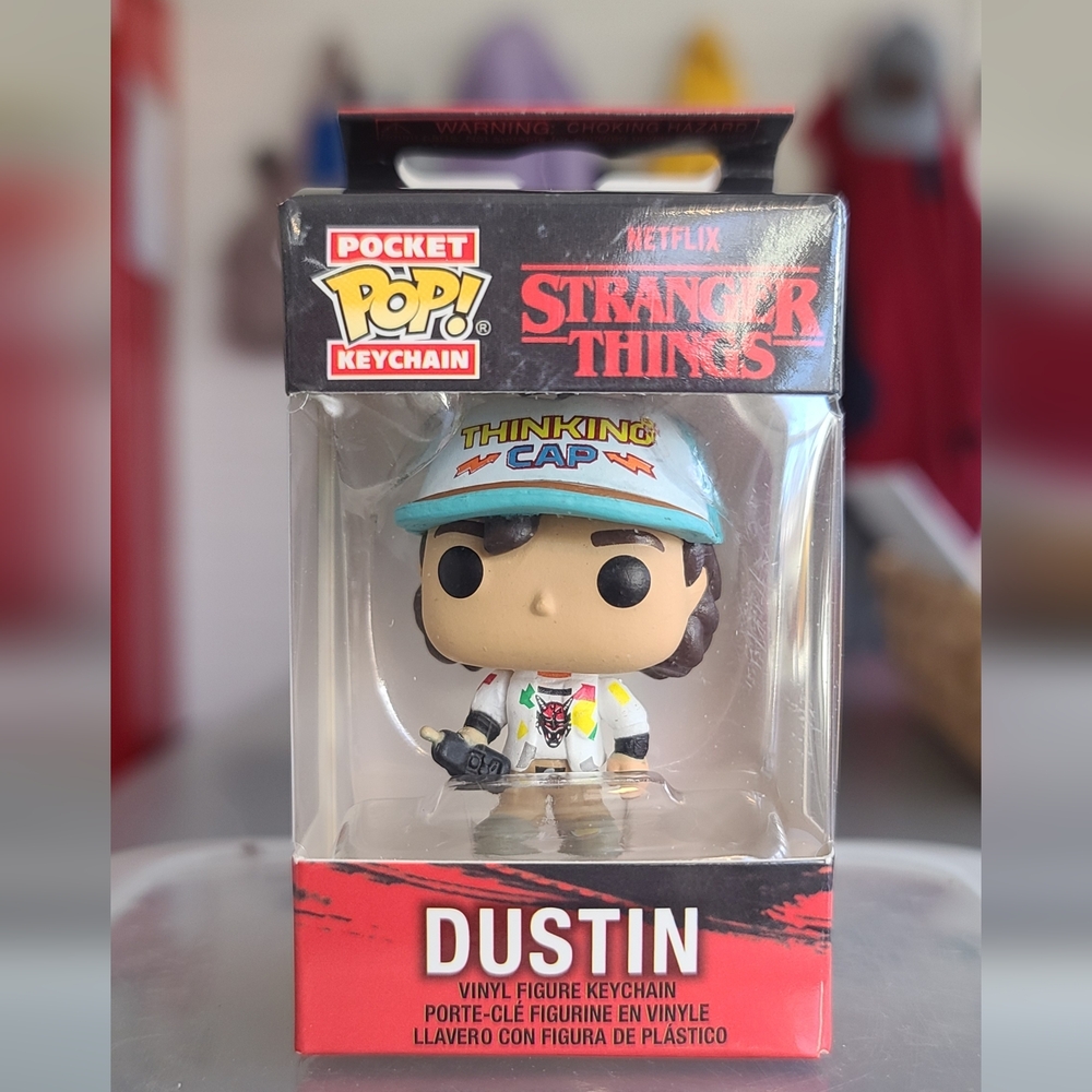 Stranger Things Dustin Keychain with Blue Cap